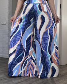 ITALY Mode jersey viscose  wijde broek apart /zeer rekbaar