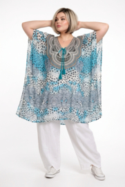 ONE OF A KIND  viscose zomerponcho/tuniek