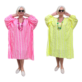 ITALIA MODA oversized katoen mousseline tuniek/jurk jurk /in meerdere kleuren