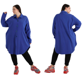 AKH katoen blazer/hemd met zakken stretch