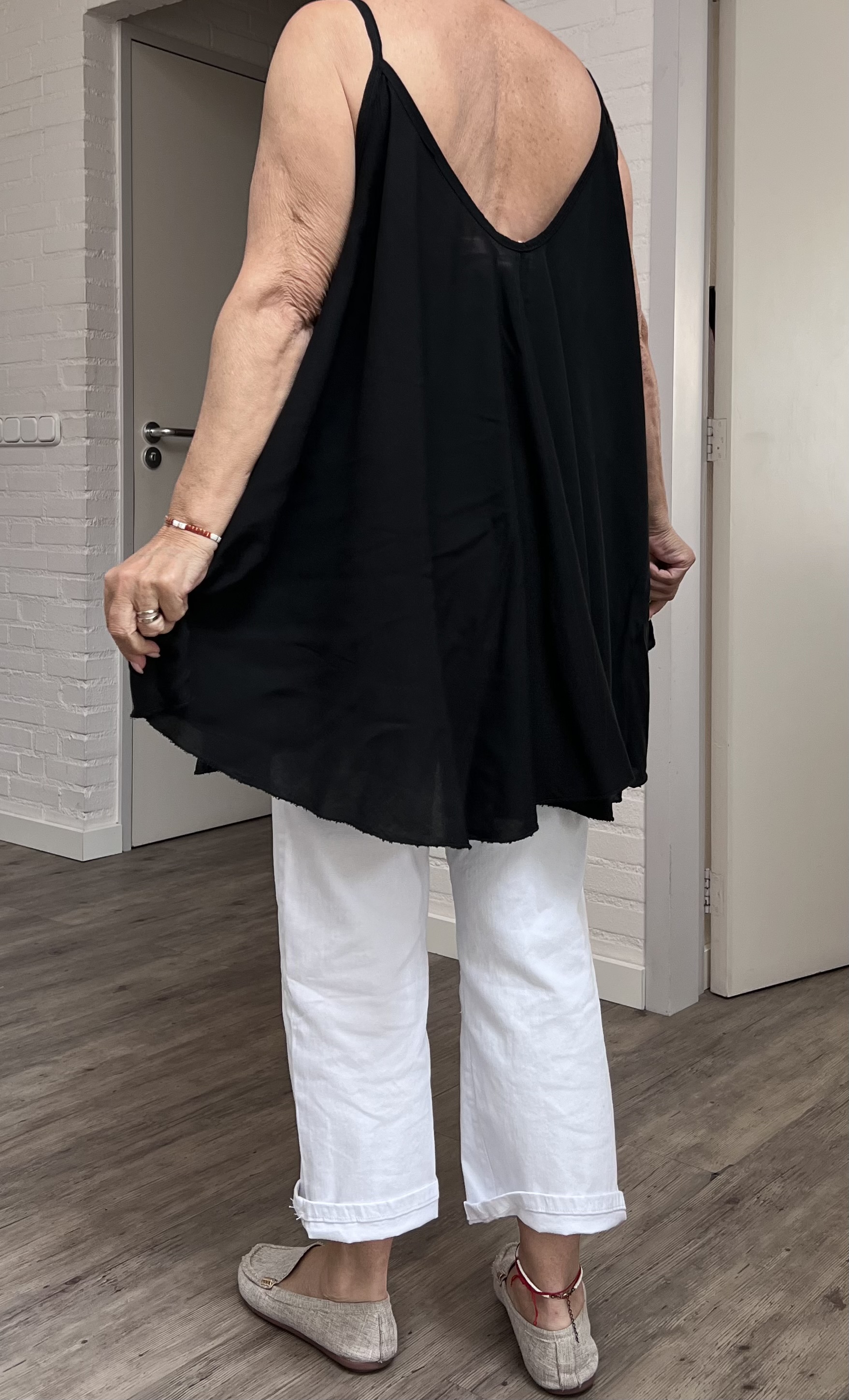 ITALIA oversized viscose A-lijn zomer top