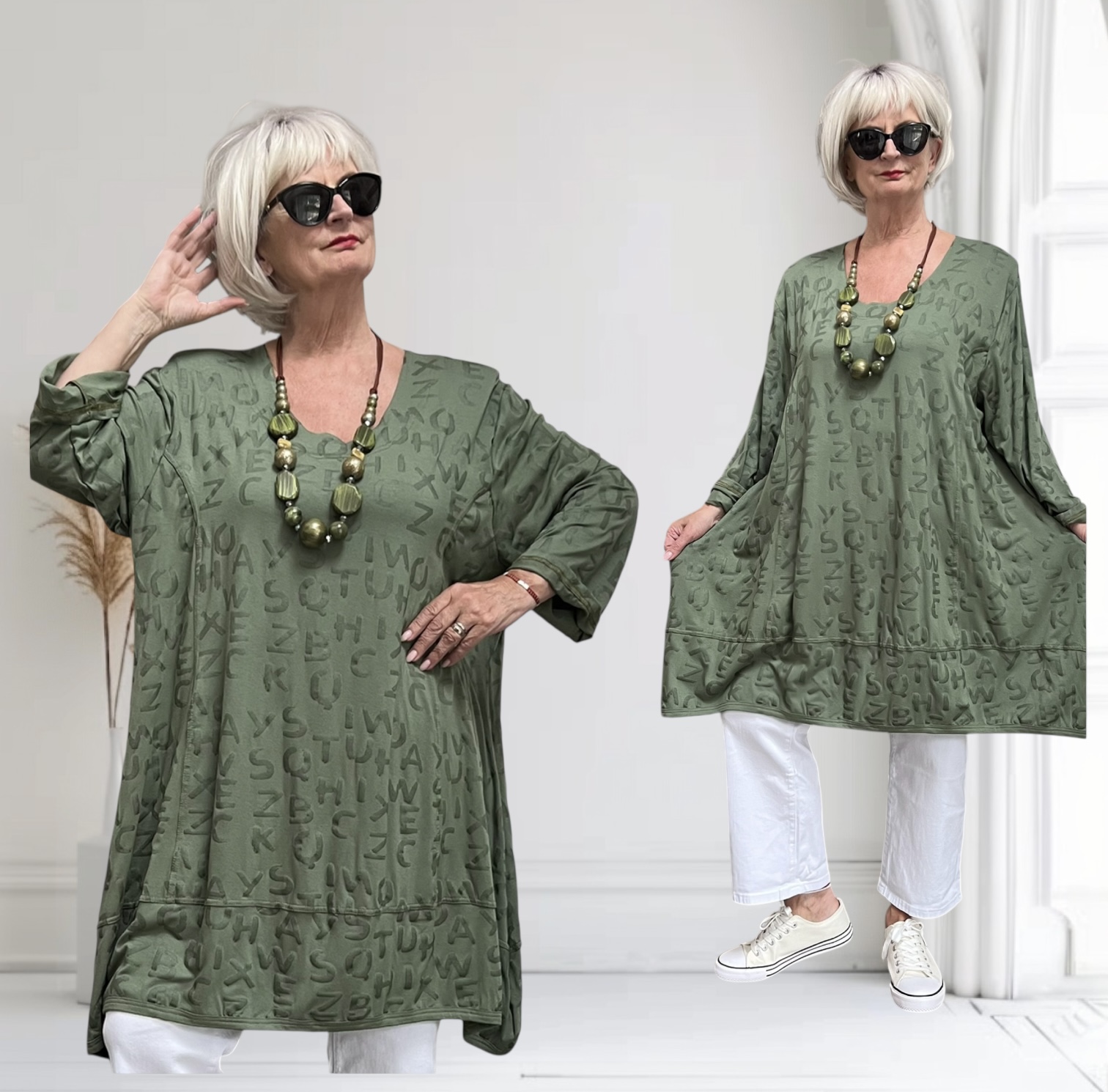 New Jersey viscose A-lijn jurk/tuniek / stretch