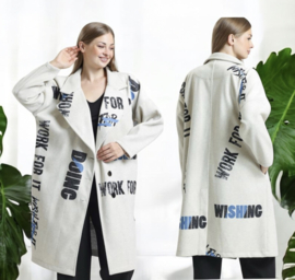 LA VELINA oversized katoen jas/vest stretch