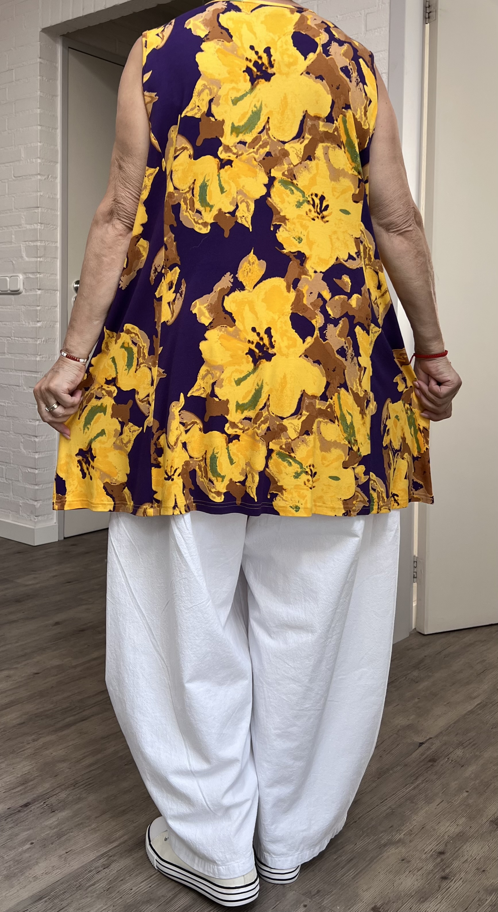 Ophilia viscose A-lijn tuniek  met aparte decolleté stretch