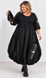 Vincenzo Allocca oversized katoen ballonjurk met sjaal apart/stretch zwart