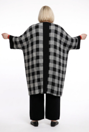 AKH viscose mix tuniek met een zak /apart/ zwart/grijs