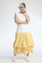 AKH oversized katoen rok met verstelbare plooien