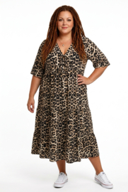 Vincenzo Allocca oversized viscose  BOHO A-lijn jurk apart