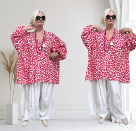 ITALIA MODA oversized katoen mousseline tuniek/top