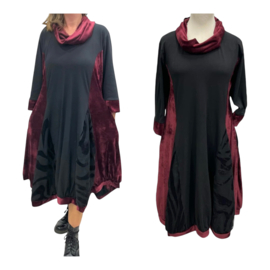 Vincenzo Allocca oversized katoen ballonjurk van een mix van fluweel en tule apart