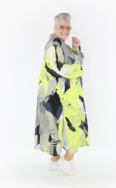 AKH A-lijn vest/blouse jurk met knoopsluiting