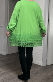 ITALIA MODA oversized katoen tuniek met kant stretch/in meerdere kleuren