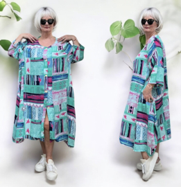 AKH oversized chique viscose A-lijn  hemd/tuniek met zakken /niet doorschijnend