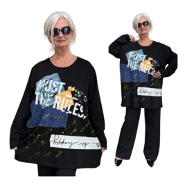 LA VELINA katoen jersey top/tuniek stretch