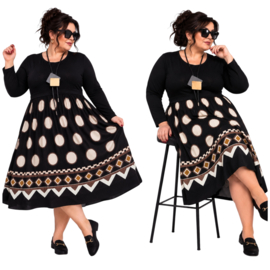 ITALIA MODA katoen/viscose jurk met zakken /stretch