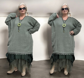 ITALIA oversized  gebreide tuniek stretch