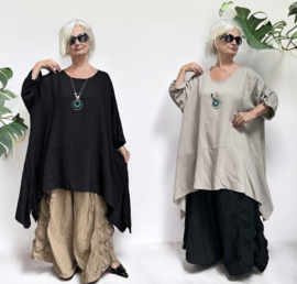 ITALIA MODA viscose tuniek met ketting /in meerdere kleuren