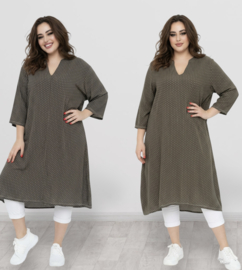 AKH oversized viscose jurk/tuniek apart  stretch