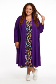 AKH oversized chique A-lijn blazer/vest met zakken apart