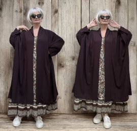 AKH oversized chique A-lijn blazer/vest met zakken apart