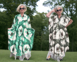 ITALIA oversized zijdelook jurk/hemd/kaftan/in meerdere kleuren