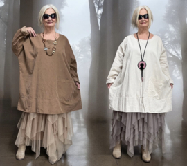 ITALIA MODA fijn corduroy katoen tuniek /in meerdere kleuren