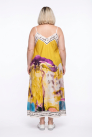 ITALIA Moda oversized viscose /zijde A-lijn zomer jurk