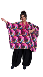 ITALIA MODA oversized chiffon tuniek/ poncho/gevoerd