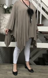 Moonshine oversized  jersey viscose A-lijn tuniek  apart stretch /in meerdere kleuren