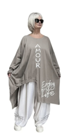 ITALIA MODA oversized katoen A-lijn tuniek stretch/in meerdere kleuren