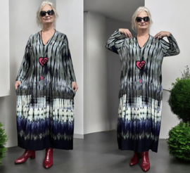 Ophilia viscose A-lijn jurk  stretch