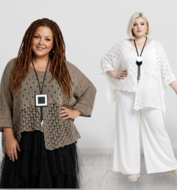 ITALIA katoen oversized super zacht  gebreide top (extra groot)/in meerdere kleuren