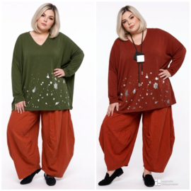 ITALIA oversized viscose top/in meerdere kleuren