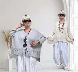 Moonshine oversized katoen  gebreide top stretch/in meerdere kleuren