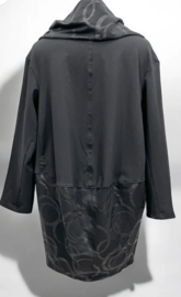 Vincenzo Allocca oversized katoen blazer/vest apart zwart stretch