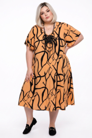 Naveed oversized viscose A-lijn jurk 