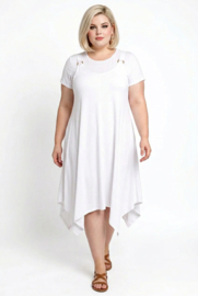 ITALIA MODA  viscose A-lijn jurk +  T-shirt stretch/in meerdere kleuren