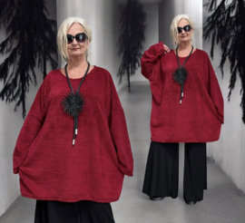ITALIA MODA oversized fleece tuniek/ stretch/in meerdere kleuren