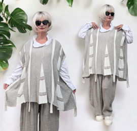 Vincenzo Allocca oversized linnen top/tuniek apart