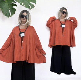 AKH oversized katoen A-lijn top/tuniek  stretch
