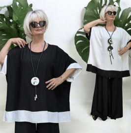 LaBass oversized viscose top/tuniek/niet doorschijnend /in meerdere kleuren