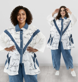 Zedd Plus viscose blazer/vest/zomerjas apart