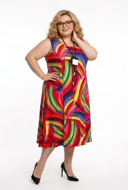 New Jersey viscose A-lijn jurk stretch