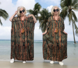 ITADIVA zomer viscose poncho/niet doorschijnende