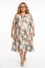 New Jersey viscose A-lijn jurk stretch