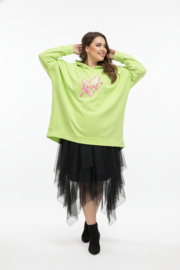 ITALIA  oversized  katoen top met capuchon apart stretch/in meerdere kleuren