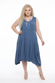 Moonshine katoen A-lijn jurk stretch