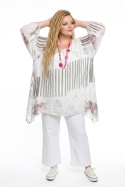 Moonshine viscose/zijde A-lijn tuniek gevoerd