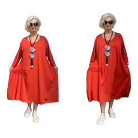 Giovani Collection oversized katoen A-lijn jurk stretch