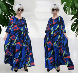 SASHA VIVIEN  chiffon met een vleugje zijde jurk gevoerd